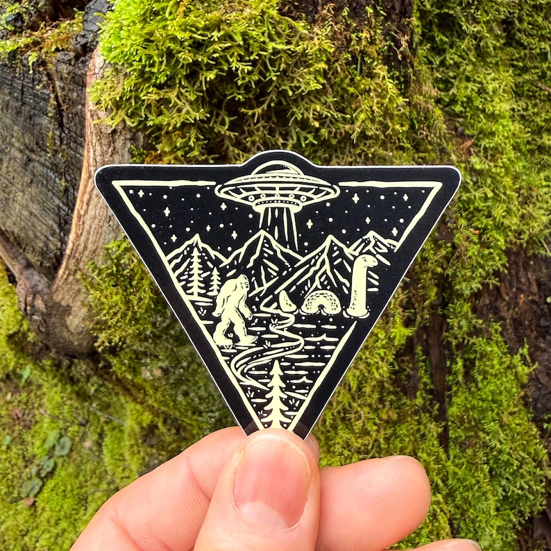 Cryptid Triangle Design Cryptid Triangle Sticker - Etsy