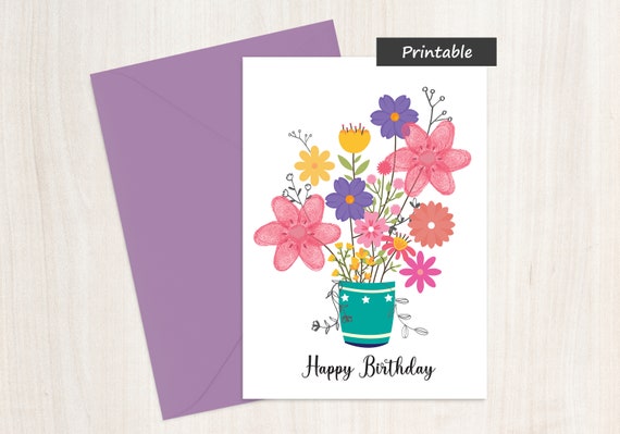 花束型誕生日カード Happy Birthday Amazon | ママの誕生日カード メッセージカード付き HAPPY BIRTHDAY