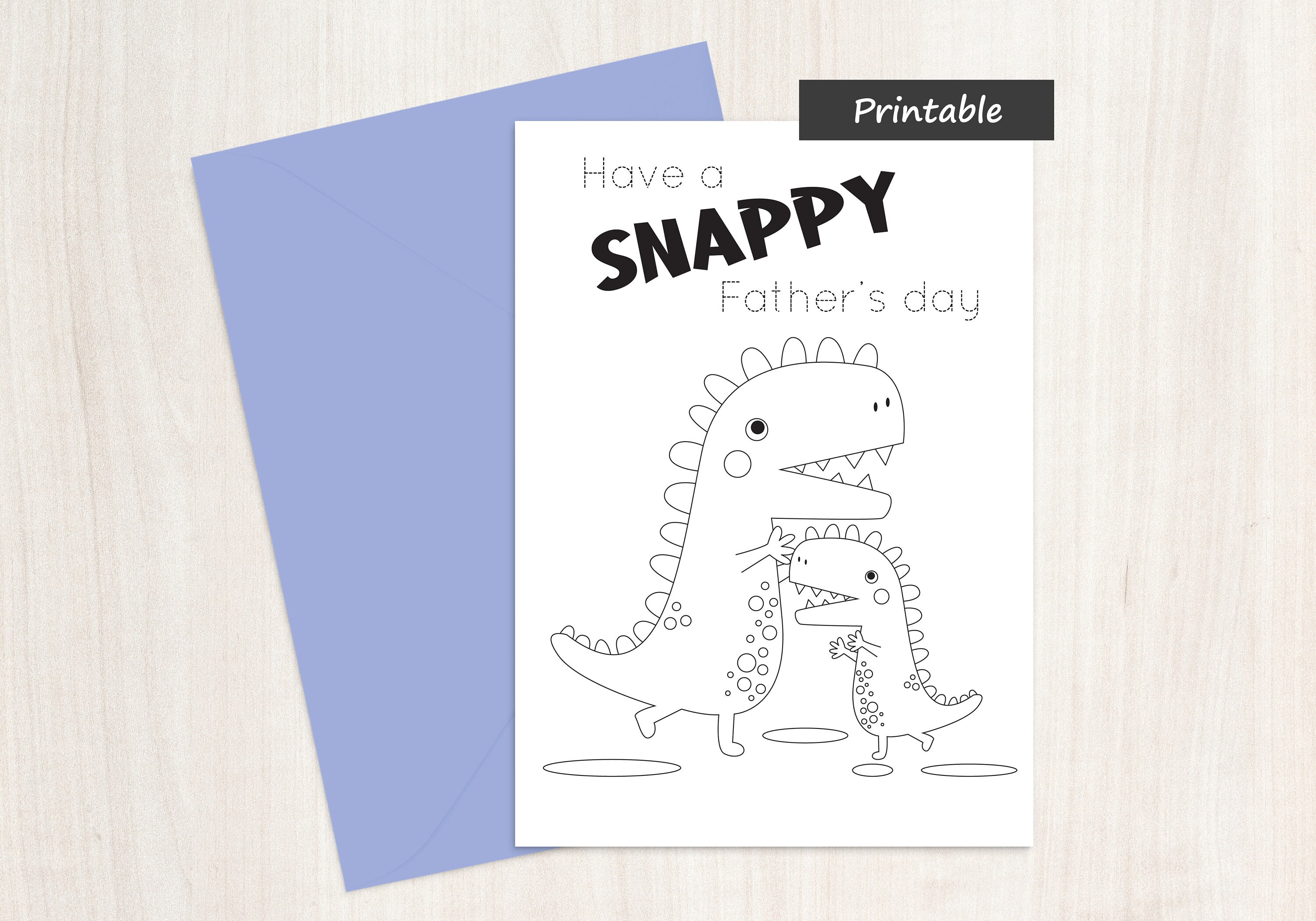 Father's Day Coloring Card Digital Download | Etsy