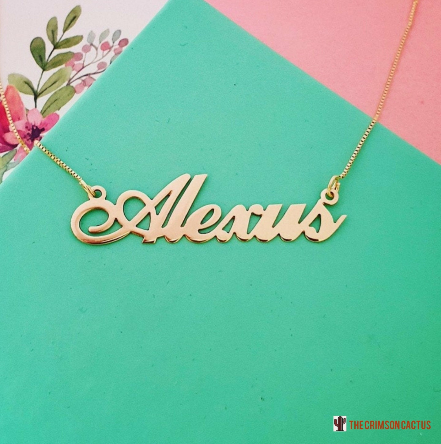 14K Gold Carrie Style Name Necklace / Real Gold Pure Gold Name Etsy