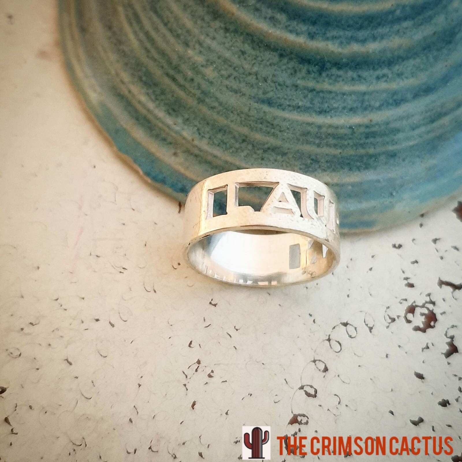 Custom Name Ring in Sterling Silver My 
