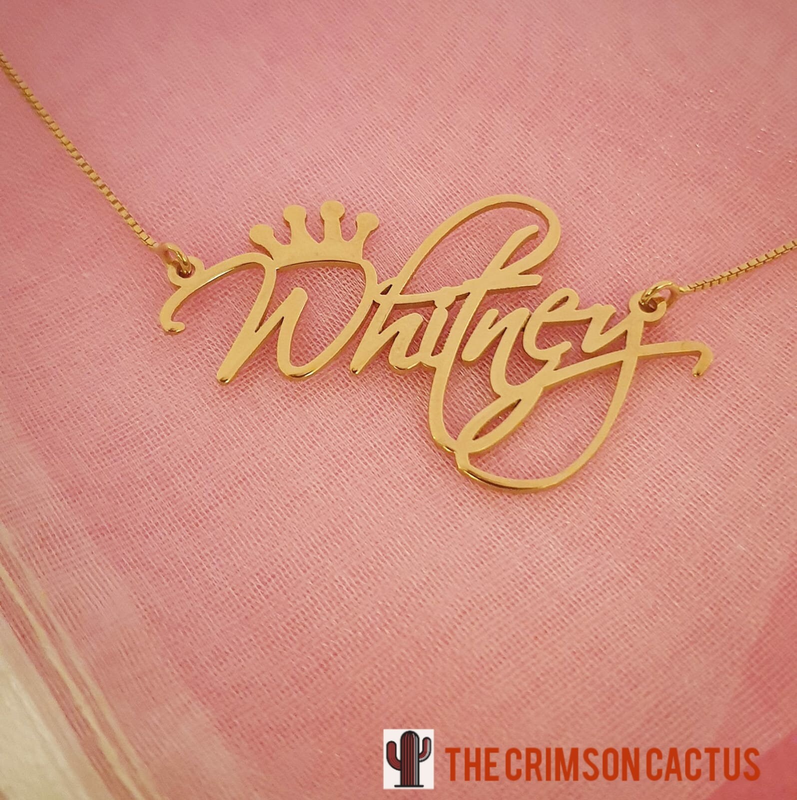 Custom Gold Name Gold Crown Nameplate Personalized Name Etsy