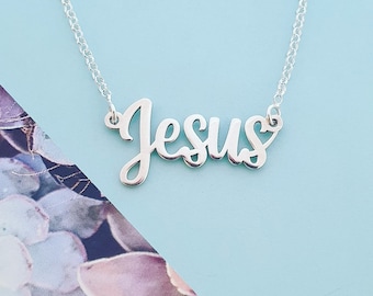 Sterling Silver Faith Necklace Jesus 