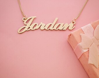 Jordan Name Necklace - Etsy