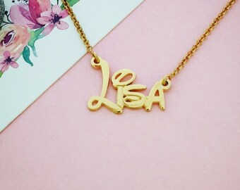 Lisa Name Necklace - Etsy