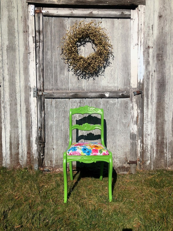 Custom Apple Green Antique Chair Etsy
