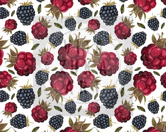 Berry Digital paper, Berries Watercolor Pattern, Watercolor scrapbook paper, Berry print, Watercolor berries, Raspberry scrapbooking digital
