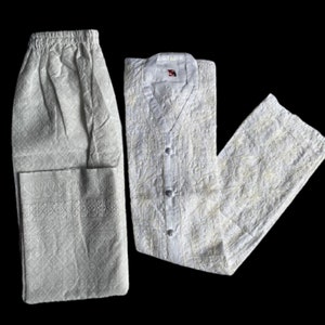 Women Chikan Embroidery Pure Cotton Straight Kurta WHITE - Etsy