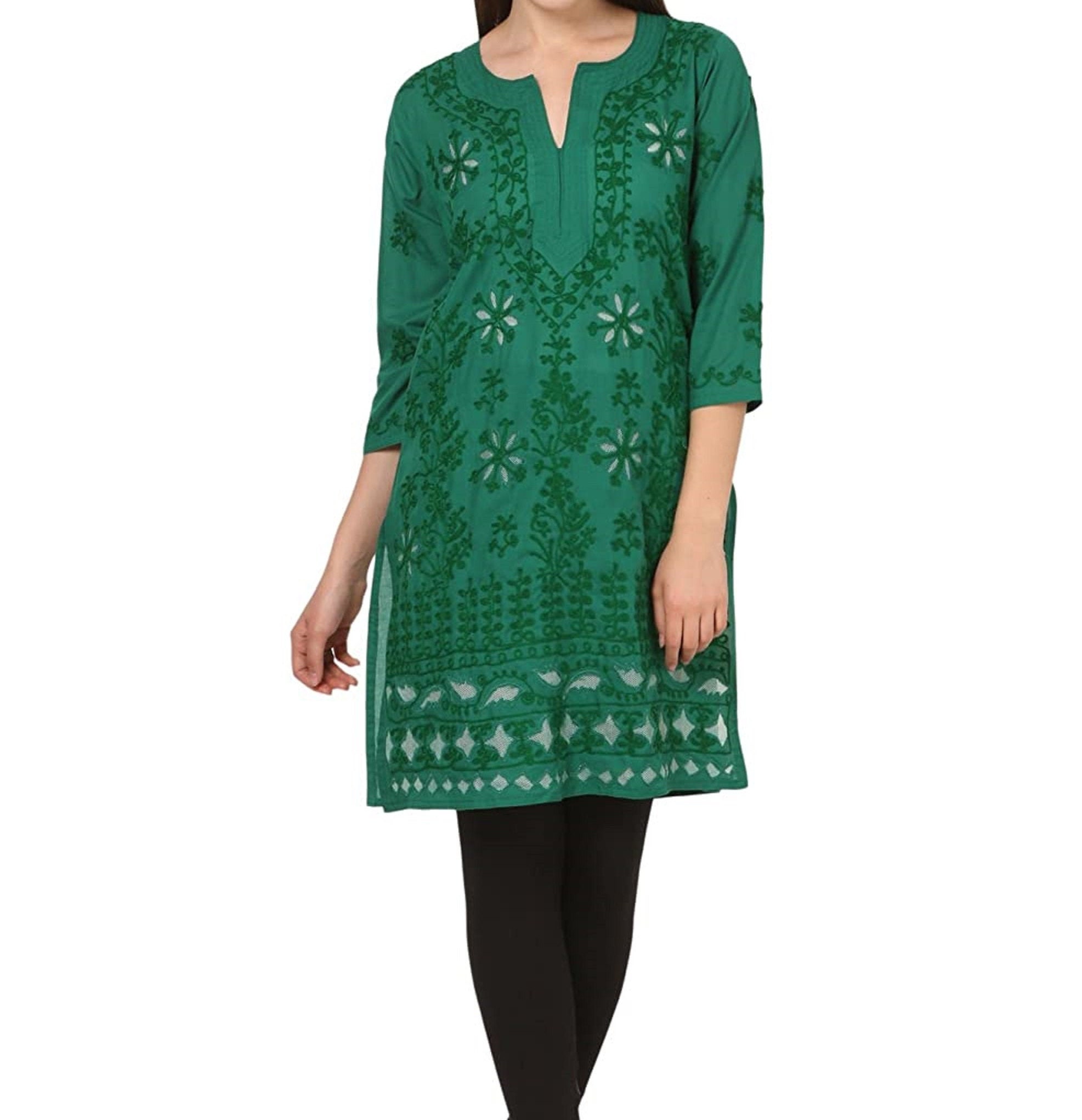 Buy Green Kurtis for Women Online | Trendy Green Kurta Set