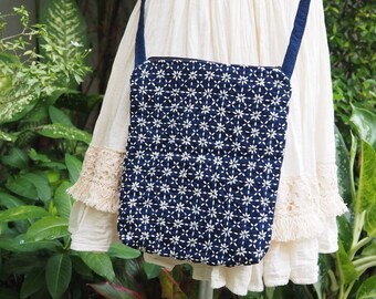 16x10x6cm Indigo Union Japanese Handmade Blue Kofu Patchwork YKK Unisex Battery Pouch Bag