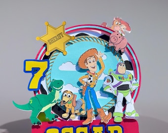 Personalisierte Toy Story Kuchen Topper | Kundenspezifische Geburtstags-Dekor