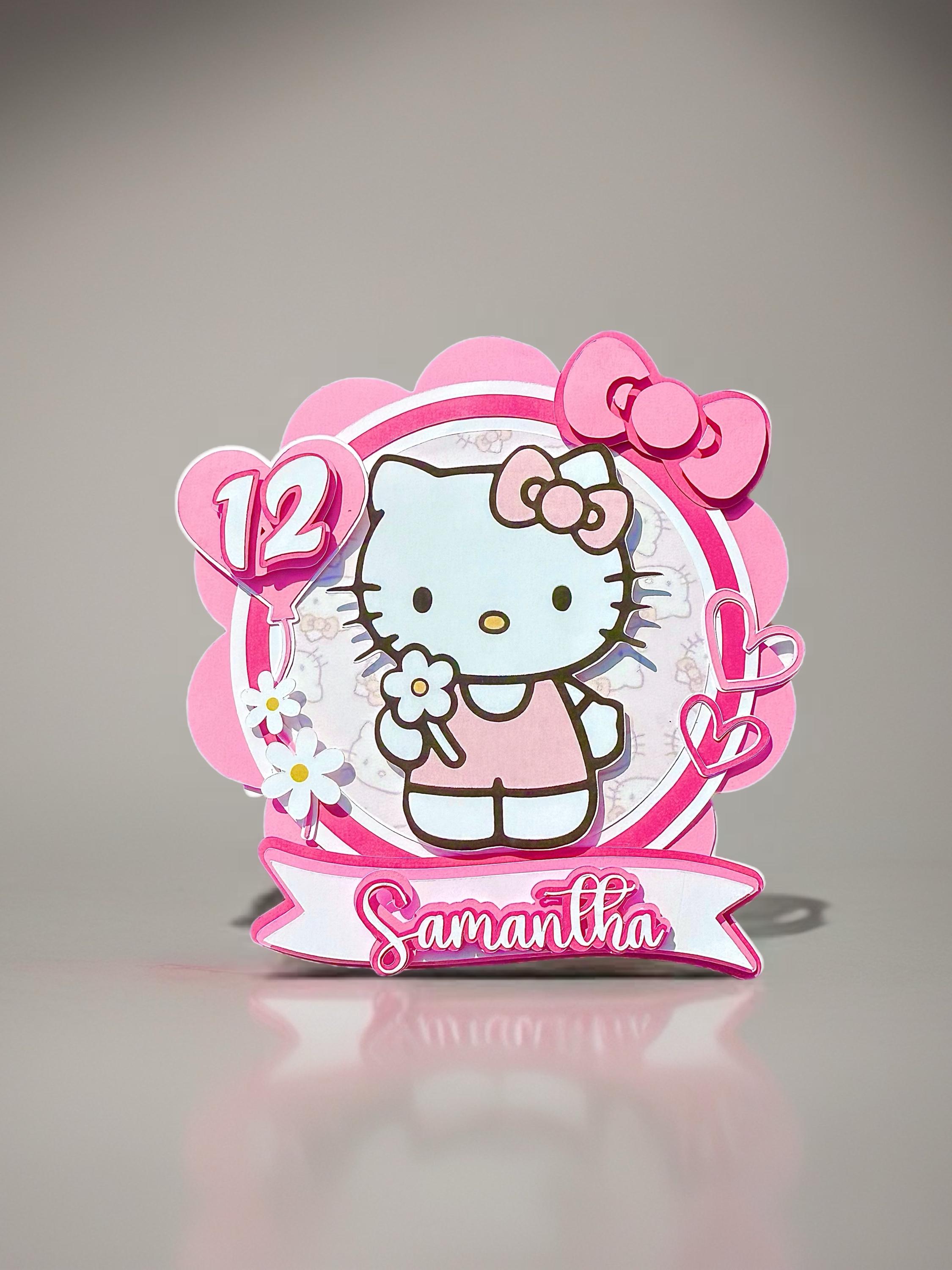 Kitty and friends cake topper - Etsy México, image size:2250x3000