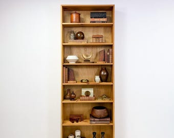 Handmade Pine 7-Shelf Bookcase Rustic Boho Vintage Antique Style 84"