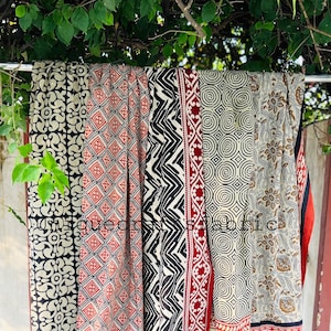 Pareo in cotone stampato a mano con blocchi: copricostume boho da spiaggia