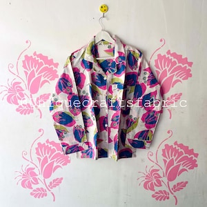 Indian Floral Cotton Pajama Set: Handmade Summer Night Suit