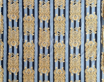 Tiger Print Cotton Fabric: Sewing, Quilting, Upholstery Fabric By The Yard