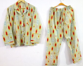 Cotton Pajama Set: Matching Sleepwear with Colorful Print
