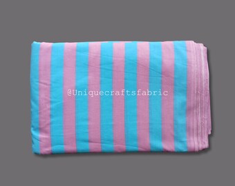 Cotton Stripe Fabric By The Yard: Natural Dyes, Home & Room Decor