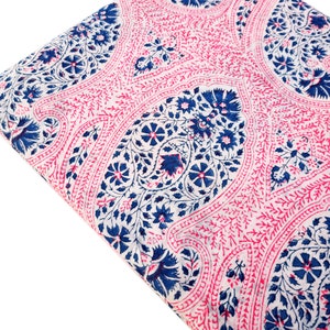 Paisley Hand Block Print Fabric, Soft Cotton Fabric By The Yard, Fabric For Sewing, Crafting, Making Dresses