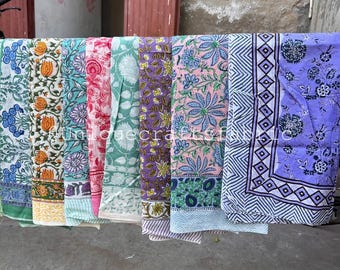 Hand Block Print Cotton Sarong, Lightweight Floral Beach Wrap