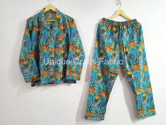 Ultra Soft Indian 100 Pure Cotton Pajamas Women s Cotton Pj s Soft Cotton Pajama Set Trousers Shirts Women s Pajama Set Etsy Canada