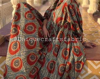 Hand Block Print Cotton Midi Dress: Indian Floral Kyra Style