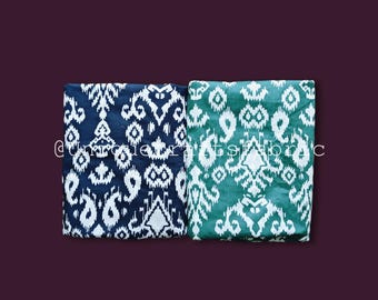 Ikat Print Cotton Fabric: Indian Voile Fabric By The Yard