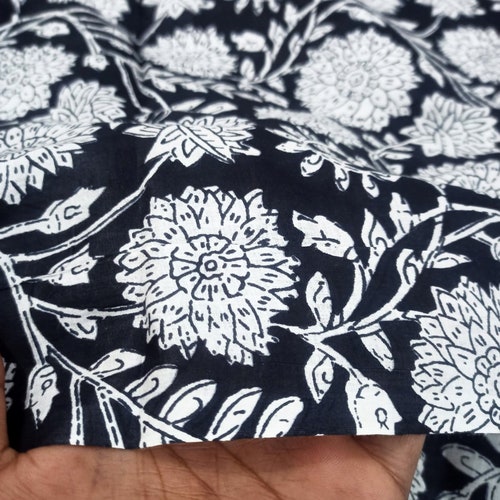 Sold by Yard Indian Hand Block Printed Cotton Fabric - Etsy