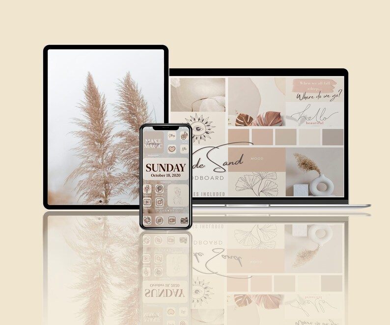 200 iOS 14 App Icons iPhone iOS Theme Nude Aesthetic for Home Screen iOS14 Widget iOS14 Icon Pack Neutral Theme Icon Bundle