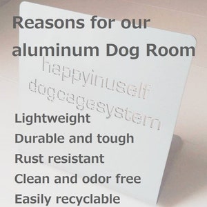 Stylish Aluminum Dog Room i100 /Dog crate/Modern/Dog house/Indoor/Trouble free Happyinuself image 3