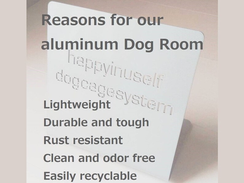 Stylish Aluminum Dog Room i100 /Dog crate/Modern/Dog house/Indoor/Trouble free Happyinuself image 3