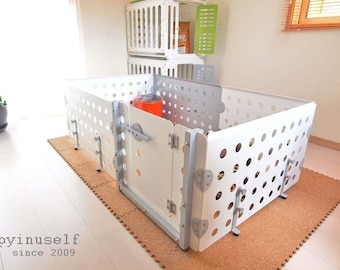 Stylish Aluminum Dog Playpen G45/ Dog House/ Indoor Dog Room - Happyinuself