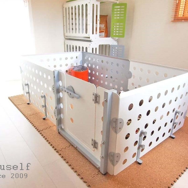 Stylish Aluminum Dog Playpen G45/ Dog House/ Indoor Dog Room - Happyinuself