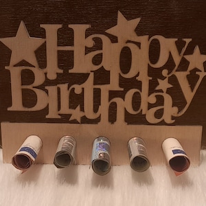 Geldgeschenk, HAPPY BIRTHDAY "STERNE"