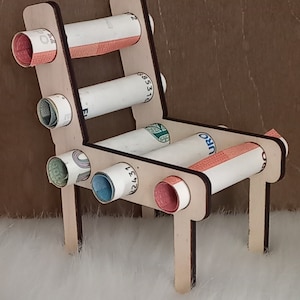 Geldgeschenk, STUHL aus Holz