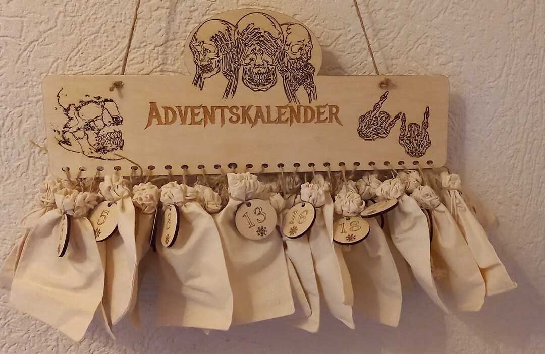 Advent Calendar SKULL SKULL Customizable Etsy