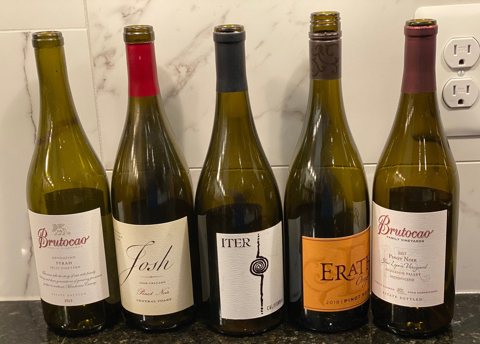 Assorted Empty Brown Wine Bottles 750 Ml Bar Man Cave Craft Supplies