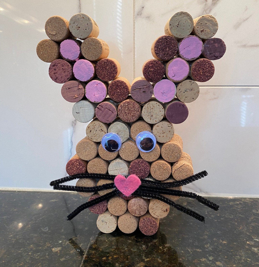Wine Cork Easter Bunny Etsy