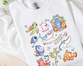 Finding Nemo Shirt, Disney Nemo and Friends T-Shirt, Fish Dory Tee, Crush and Squirt Shirt, Pixar Nemo Matching Shirt, Disney Finding Nemo