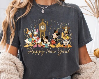 Happy New Year Disney Family Shirt, Cute Disney Couple 2026 Shirt, Disneyland Shirt, Christmas And New Year Vacation Tee, 2026 Holiday Tee