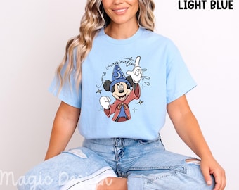 Walt Disney Fantasia Mickey Watercolor T-Shirt, Fantasia Mickey Shirt, Comfort Color®, Mickey Sorcerer Tee, Disneyland Family Matching Shirt