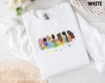 Comfort Colors Gift, Retro Disney Princess Shirt, Watercolor Princess Shirt, Disney Trip T-Shirt, Disney Princess, Disneyworld Princess Gift