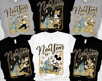Disney Happy New Year 2026 Shirts, Happy New Year 2026 Disney Family Shirts, Disney Couple Shirts, New Years Shirts, New Year Eve Shirts