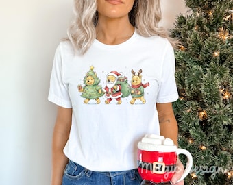 Winnie the Pooh Christmas Shirt, Disney Winnie and Pooh Gift Shirt, Christmas Tree Sweatshirt, Pooh Bear Christmas Sweatshirt