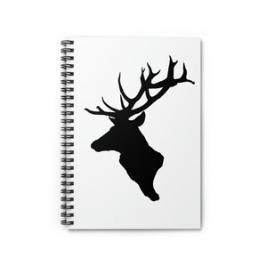 Elk Silhouette Notebook, Journal, Spiral Bound