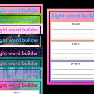 Printable Read/Spell/Write Worksheets, 8 pack, Spelling, Learn to Read, Homeschool Worksheets