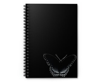 Butterfly Notebook, Black and Grey Journal