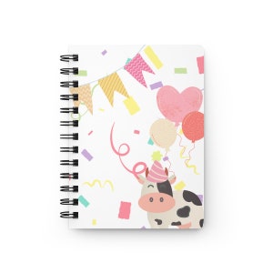 Party animal Journal, Farm animals, Farm party Notebook, Spiral Bound Journal