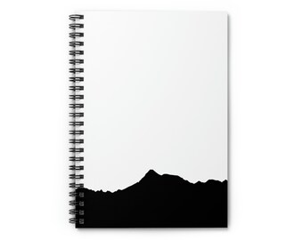 Mountain Journal, Spiral Notebook, Diary, Gift Journal, Ruled Line Notebook