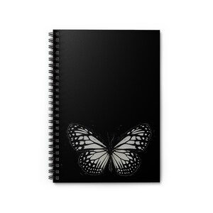 Schmetterling Notizbuch, Notizbuch schwarz und grau